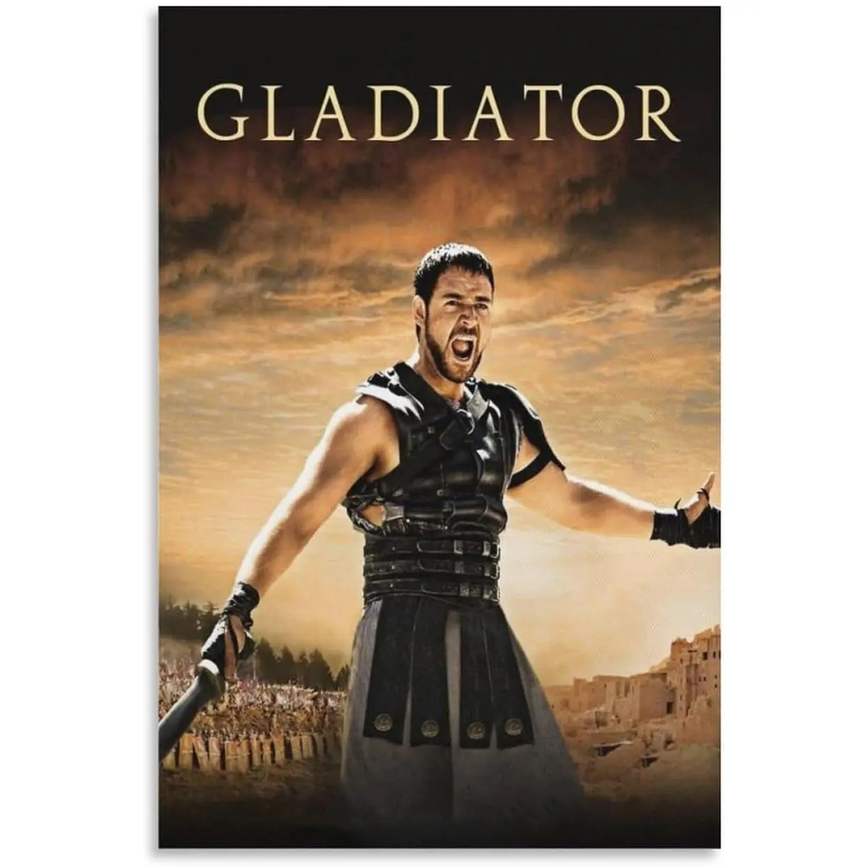 Gladiator Movie Russell Crowe Poster Canvas Wall Art For Room Aesthetic And Decor Poster For Bedroom Living Room Bathroom Kitchen Office Decor
