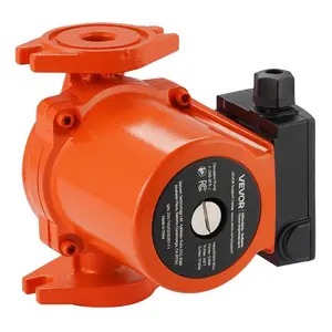 VEVOR F-009-BF5-J Cast Iron Circulator Pump, 17 GPM, AC 120V 35 ft Hot Water Recirculating Circulation Pump, 3/4-Inch Flange Connection, 3-Speed Adjustment, Quiet Operation, for Home Heating System