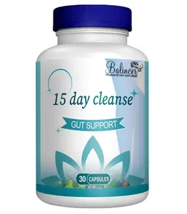 15 Day Cleanse, Gut and Colon Support, Advanced 15 Day Gut Cleanse Detox for Women & Men with Senna, Cascara Sagrada & Psyllium Husk, Non-GMO, 30 Capsules