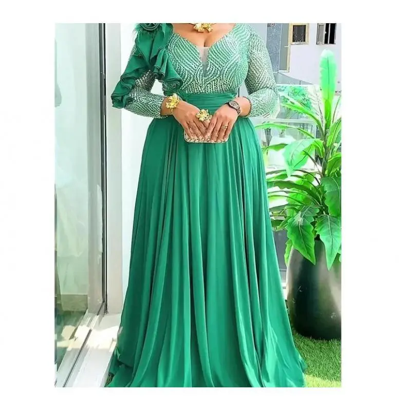 green emerald velvet dress Amazon.com: Long African Dresses Women Dashiki Nigeria Traditional Wedding  Dress Lantern Sleeve Wax Party Gown 1367 M : Clothing, Shoes & Jewelry
