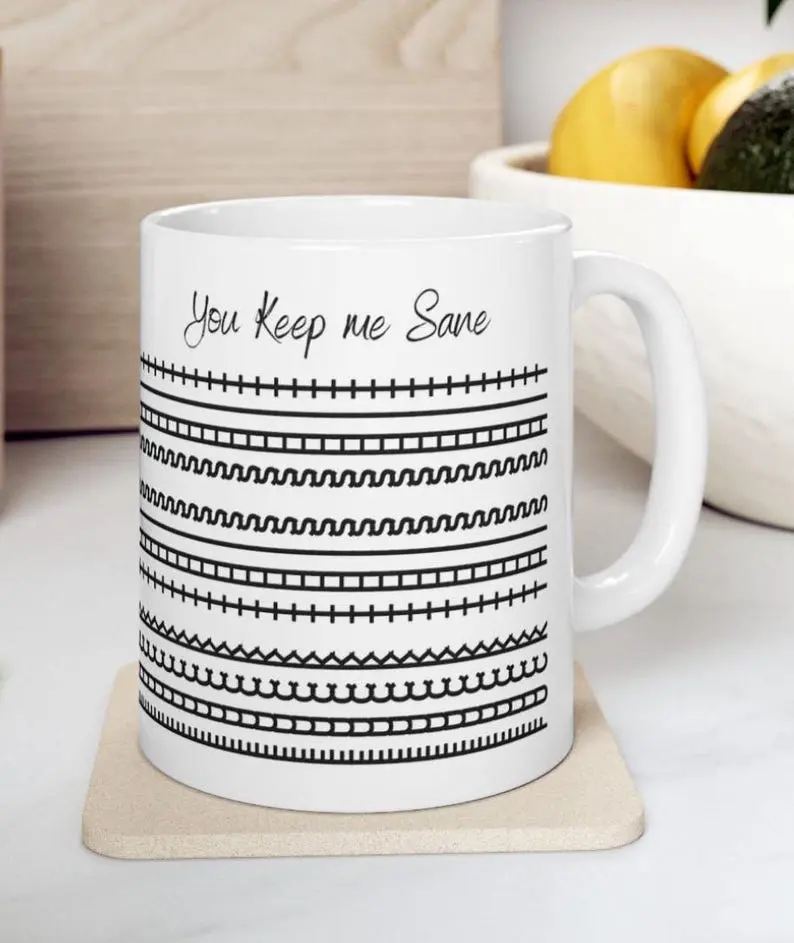 [Sale off up to 50%] Inspirational Ceramic Mug - You Keep Me Sane, Gift for Friends, Coffee Lovers