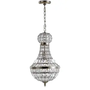 JONATHAN Y Floyd Adjustable Iron Farmhouse Vintage LED Dimmable Pendant; for Living Room, Bedroom, Kitchen, Office