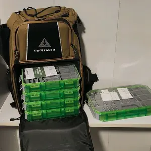 tackle bag with five boxes