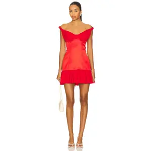 MAJORELLE Tia Mini Dress in Cherry Red