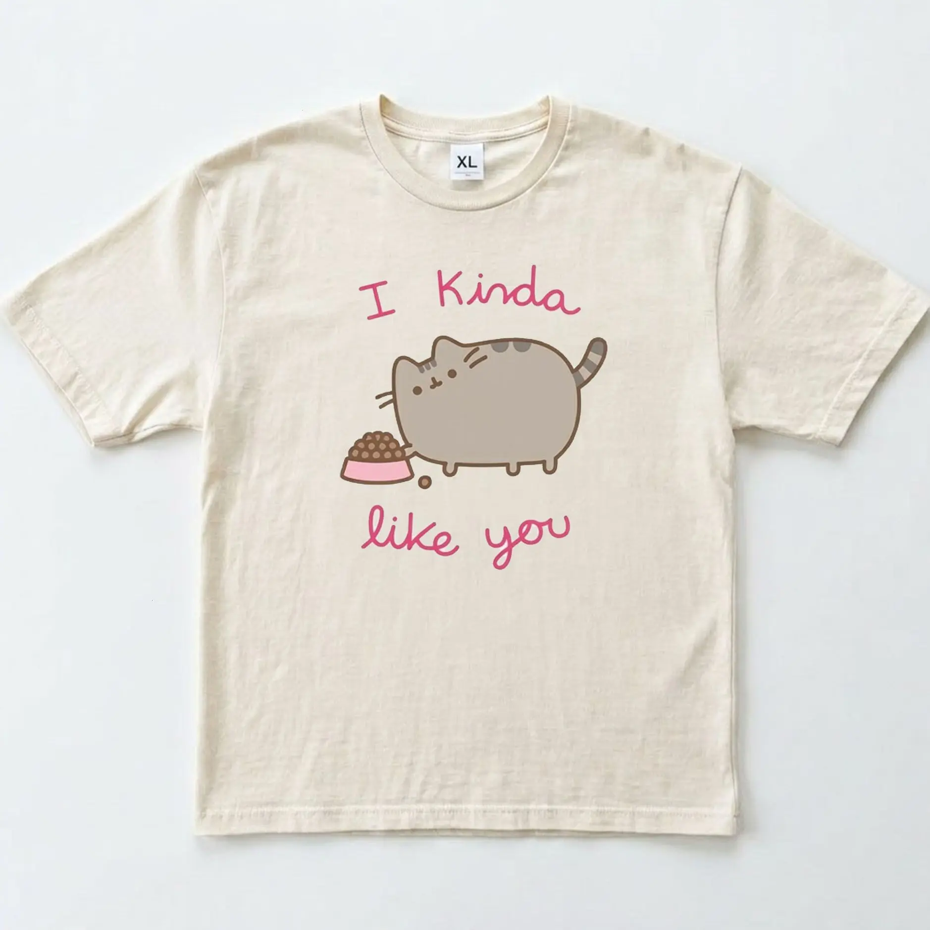 Vintage Pusheen Pink Cat T-Shirt, Japanese Style Pastel Aesthetic Gift Shirt, Gildan Unisex Comfort Fit