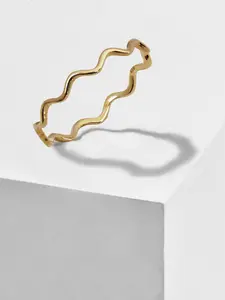 SONIA HOU Noodle Wavy S925 Sterling Silver Stackable Ring | S925 Minimalist Trendy | Cute Classic Simple | Birthday Gift