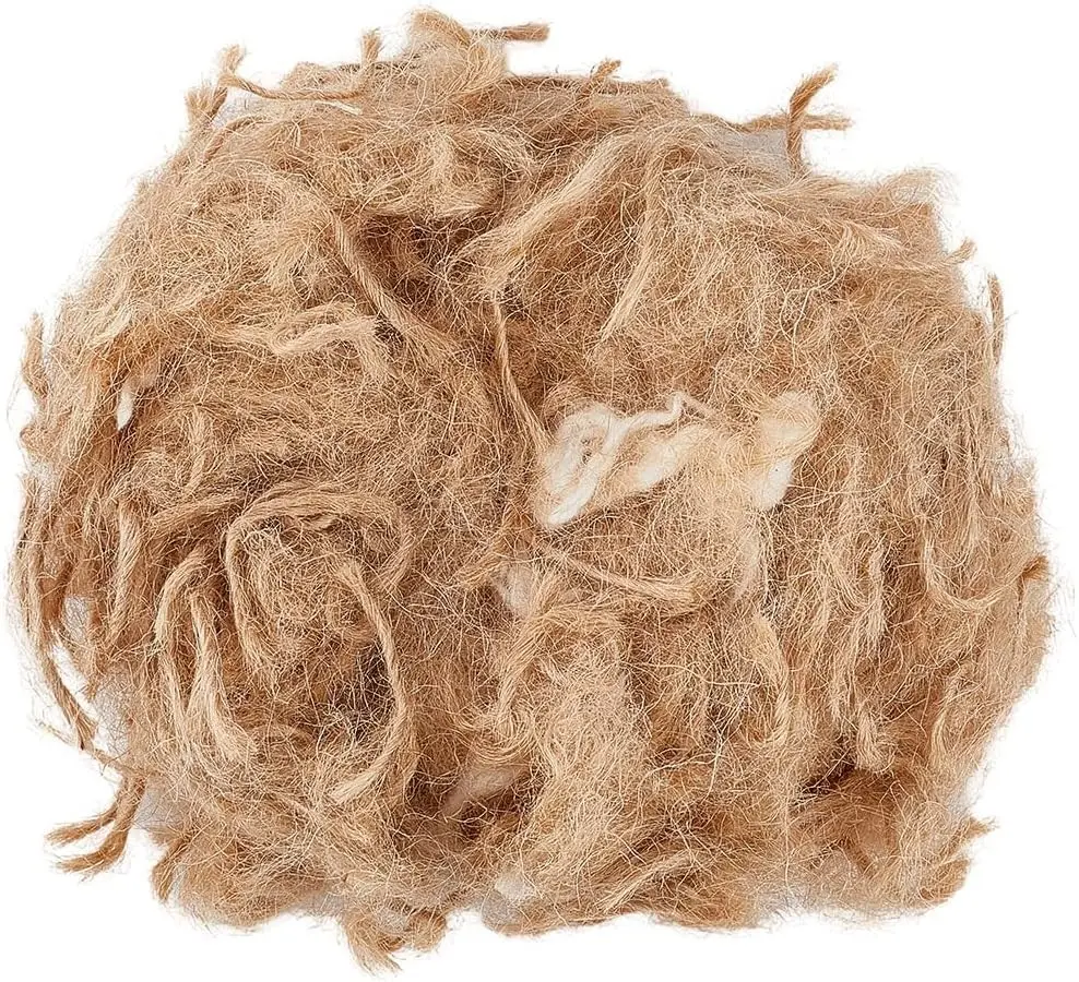 40g Bird Nesting Material, Jute Mixed Cotton Wool Bird Nest Bedding, for Canary Finch Parakeet Hummingbird Hamster, Suitable for Hamster Cage Garden Tree Trunk Nesting Supplies
