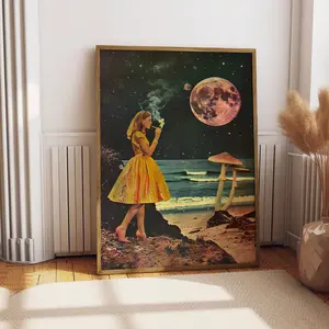 Vintage Vogue Styled Surrealism Magazine Poster, Surreal Wall Art, Beauty Catalogue Poster, Fashion Magazine Wall Art Print, Vogue Art Print