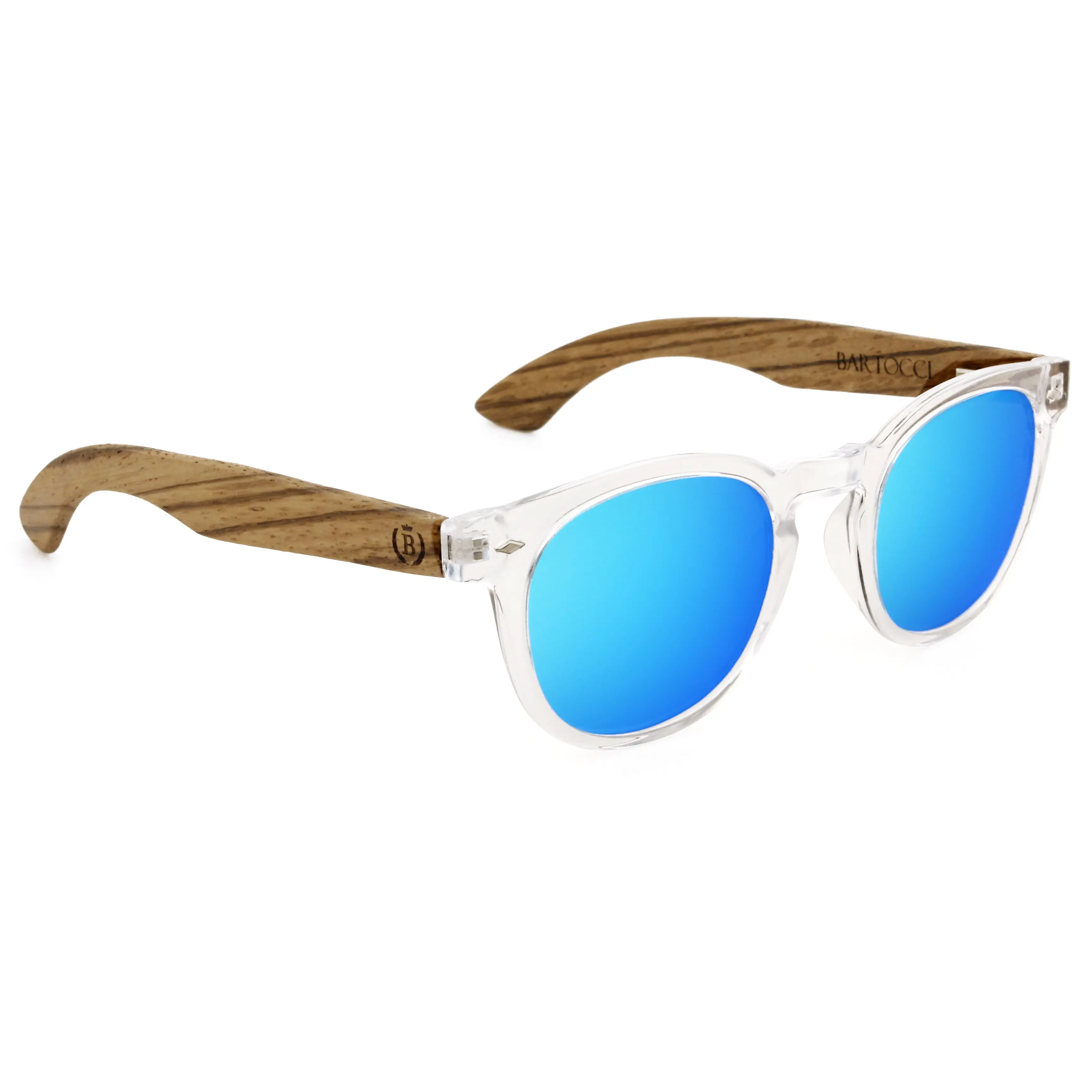Petite Round Wooden Sunglasses – Polarized UV400, Lightweight Small-Face Fit