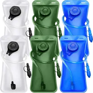 6 Pack Hydration Bladder 2L Water Bladder for Hiking Backpack Leak Proof Water Pouch Reusable Water Reservoir for Bicycling Hiking Camping Hunting Running