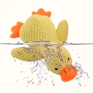 Large Durable Chew Plush Duck Toy with Loud Squeaker, No Battery Needed, Ideal for Puppy Teething, Suitable for All Dog Breeds