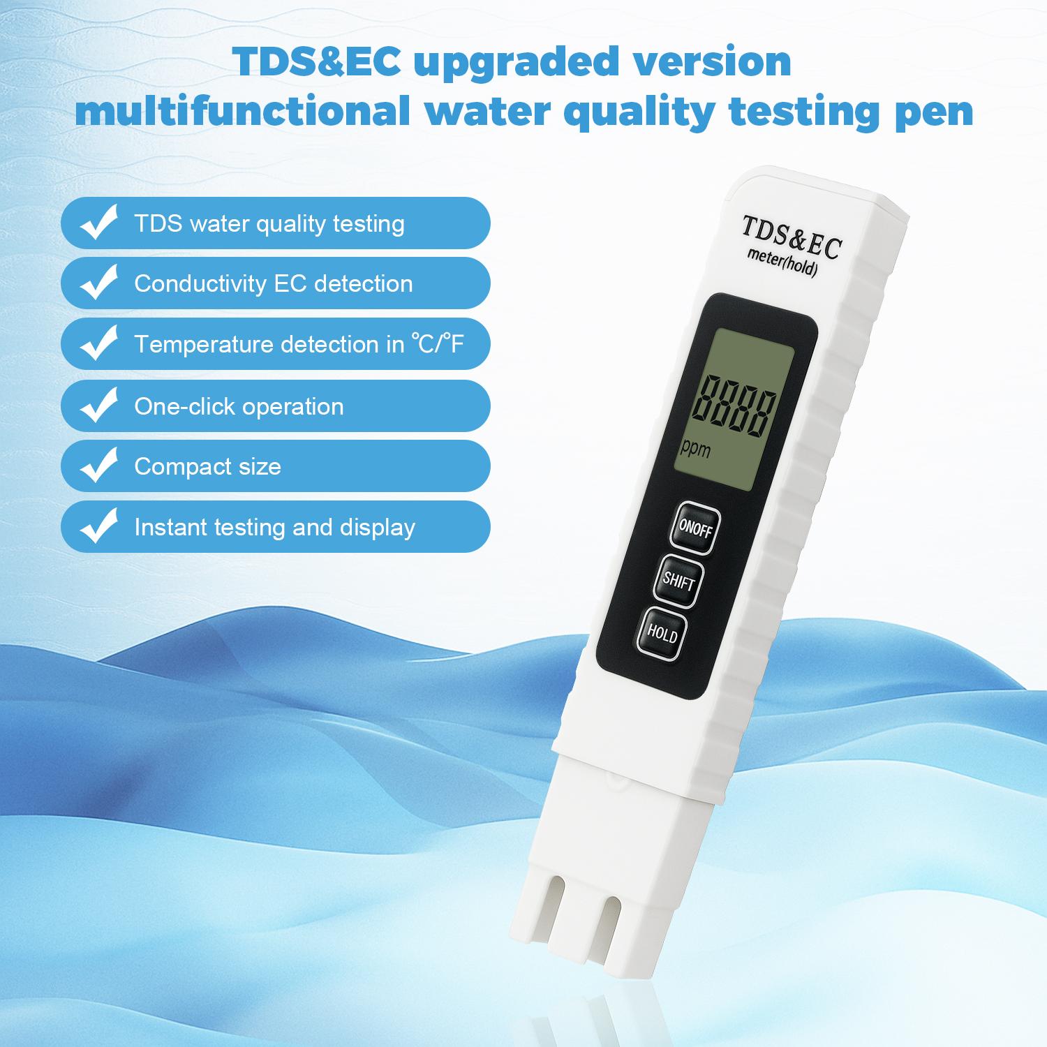 Summervibes 4-in-1 TDS Meter Digital Water Tester for Drinking Water Accurate 0-9990 PPM EC & Temp Readings 2026 New Upgraded Model for TDS EC Temperature Measurement  Fast & Accurate PPM Detectio