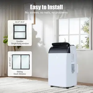 Set of 2: 14000 BTU Portable Air Conditioner | Powerful 3-in-1 Cooling Up to 750 Sq.ft | Renter Friendly Auto Swing AC