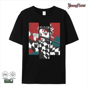 YoungFlame Tanjiro Kamado Demon Slayer Shirt for Men, Nezuko & Zenitsu T-Shirt, Perfect Anime Gift, Menswear Top, Casual Everyday Outfit, Retro & Worn-In Visual Effects, Humorous & Eye-Catching Design good graphic tees covenant
