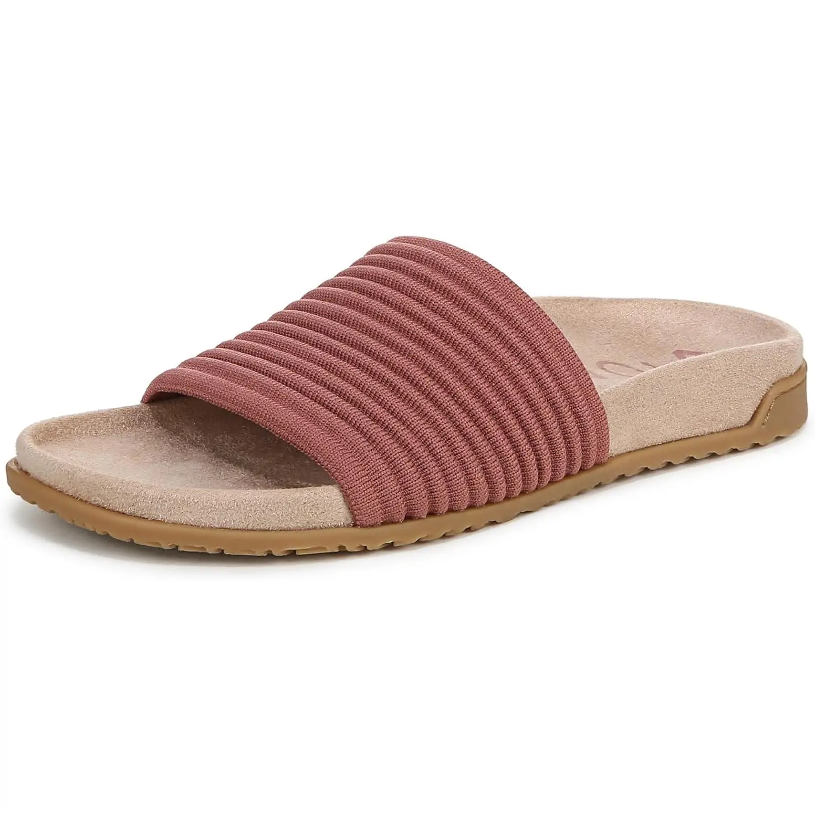 Vionic Womens Evie Knit Slide Sandal - Withered Rose Pink J5081F1651
