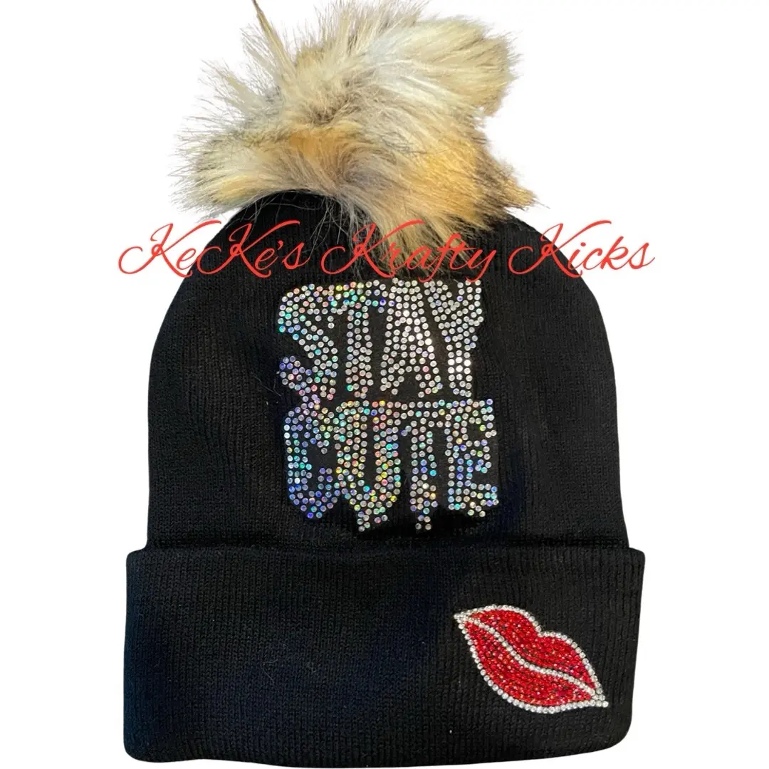 Black customize beanie