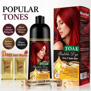 TOAE 2.0Upgraded 6-in-1 Gray Coverage Hair Dye Shampoo （17fl 0z）| 2026 Upgraded Natural Plant-Based Herbal Instant Gray Hair Color | Damage-Free At-Home Salon Results, Deep Nourishment & Long Lasting Moisturizing And Shining