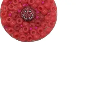 Happy Pink Remeltable Picky Pad - Stress Anxiety & ADHD Relief Fidget Toy with Bright Pink Beads for skin picking Relief