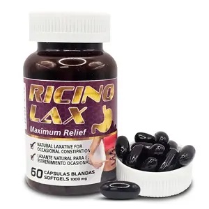Ricino Lax Maximum Relief 60 Softgels 1000mg