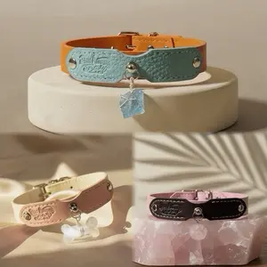 Möbius Guardian Ring Pet Original Handmade Leather Crystal Collar, Unique Design, High-Quality Material, Perfect Gift for Pets