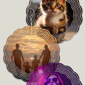 Personalized Wind Chimes - 1 Hangable Decorative Hanging Wind Chime with Customizable Design Options - Ornaments, Decoration