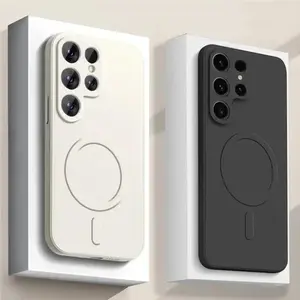 Original Liquid Silicone Magnetic Wireless Charge Case For Samsung Galaxy S26 S25 S24 S23 S22 Ultra For Magsafe Shockproof Cover