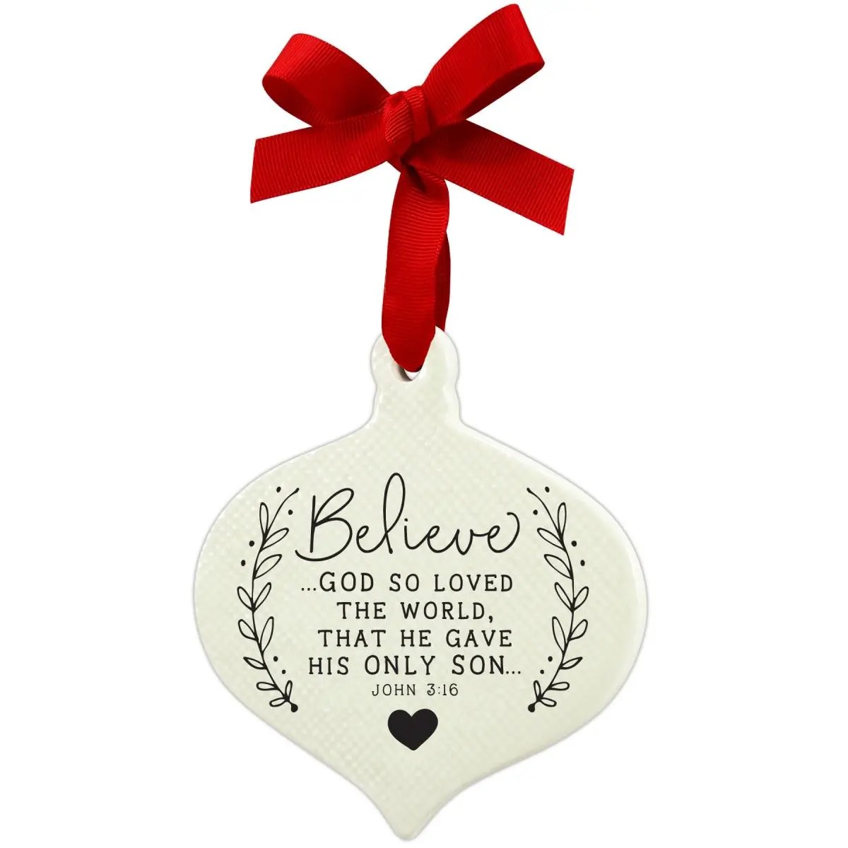 LCP 82358 Doodle Believe Ribbon Hang Christmas Ornament