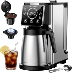 Programmable 2-in-1 Coffee Maker, K-Cup & Ground Coffee, Hot & Iced Brew, 6–24oz Sizes, 95oz Water Tank , Strong Brew, Thermal Carafe