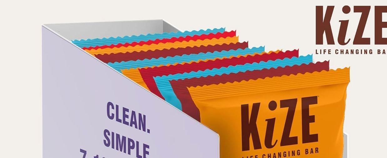 KiZE Energy Bars - Best Sellers Variety Pack - Gluten Free, Dairy Free Options, Non-GMO, and High Protein Meal Replacement Energy Bars, Clean and Simple Food Ingredients - 7-10g High Protein Snacks, (10 Count) KiZE Energy Bars - Best Sellers Variety Pack - Gluten Free, Dairy Free Options, Non-GMO, and High Protein Meal Replacement Energy Bars, Clean and Simple Food Ingredients - 7-10g High Protein Snacks, (10 Count)