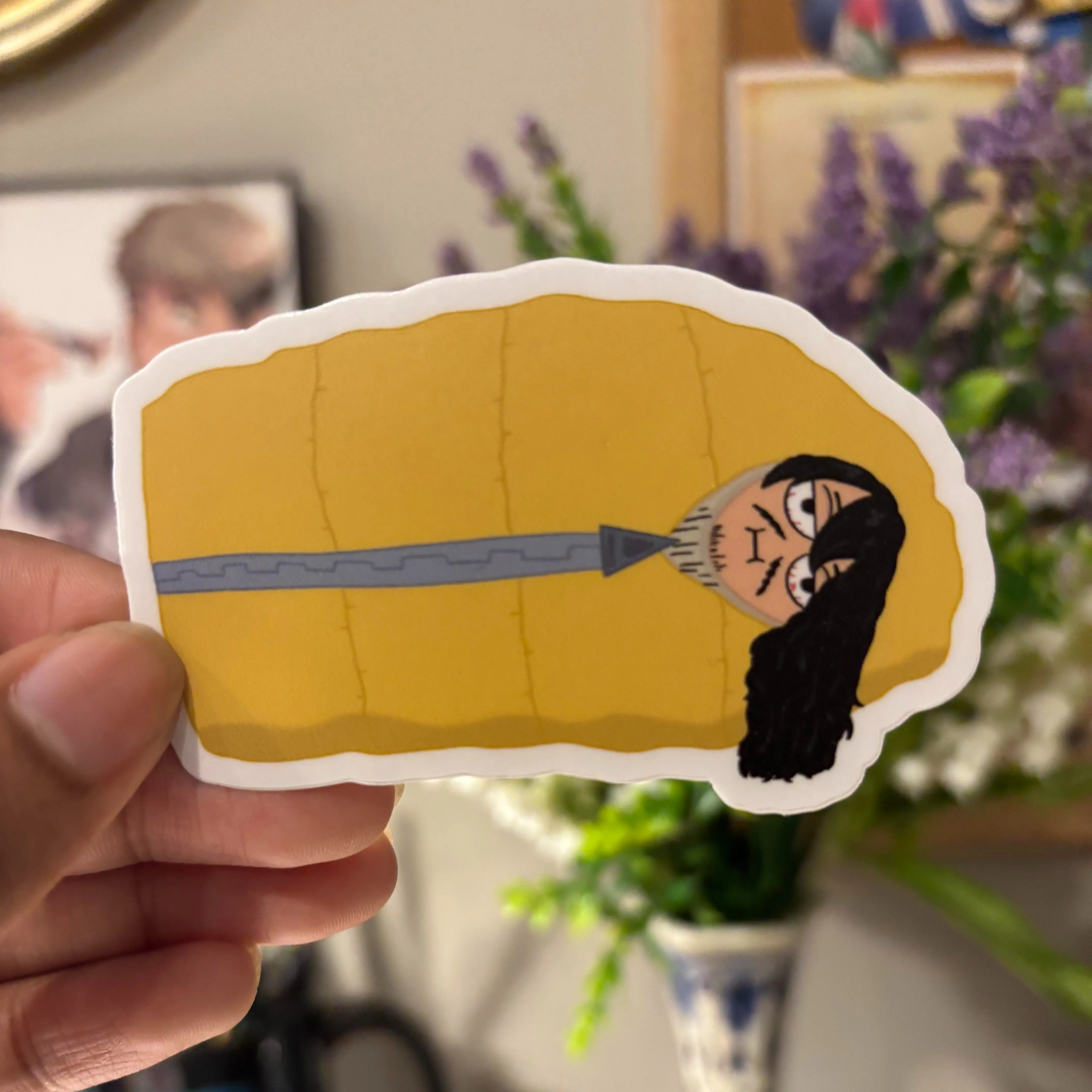 Sleepy Aizawa MHA Vinyl Sticker, Anime Laptop Decal