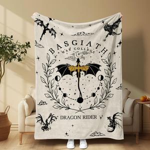 dragon pattern blanket, 1/2 counts soft comfortable plush fabric throw blanket, flannel fleece blanket, bedroom bedding blankets, room accessories warm napping blanket for home office travel camping, lightweight cozy blanket