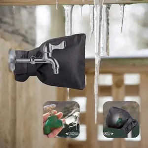 4-pack of outdoor water tap protective covers for winter, reusable, waterproof and antifreeze, pipe insulation, prevents backflow