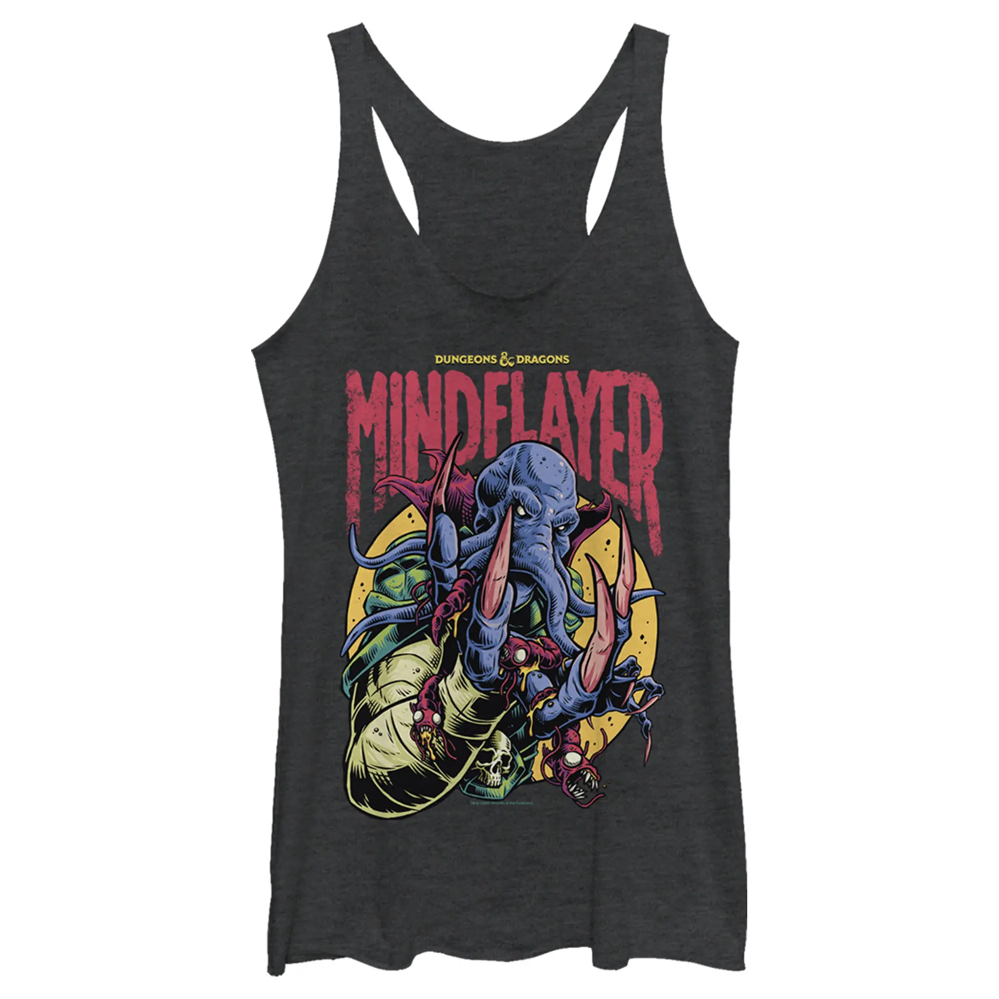 Women's Dungeons & Dragons The Mind Flayer and Illithid Larvae Will Win Racerback Tank Top