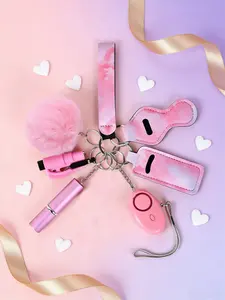 Women's Multifunctional Self-Defense Keychain, 7 Practical Features, Includes Window Breaker, Perfume Bottle Holder, Alarm, Best Protection Gift