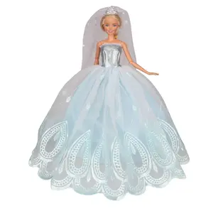 1 PCS Doll Clothes Wedding Party Dress Handmade Casual Wear for 11.5 Inch Girl Doll, Girls Gift Accessory Toy, Halloween Thanksgiving Christmas