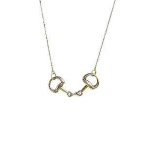A Bit of Love Necklace - Simple Design with Chain and Pendant Element Connection Equestrian