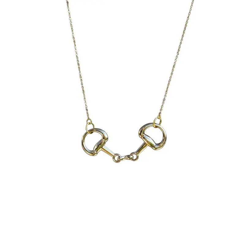 A Bit of Love Necklace - Simple Design with Chain and Pendant Element Connection Equestrian