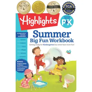 Summer Big Fun Workbook Bridging Grades P & K: Kindergarten Summer Workbook with Alphabet, Numbers, Colors and More, Prepare for Kindergarten Curricul -- Highlights Learning - Paperback