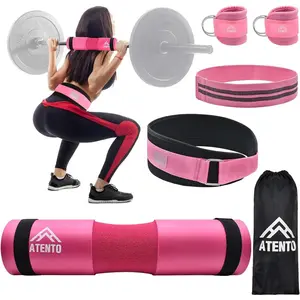 Barbell Pad Set with Weight Lifting Belt, Neck & Shoulder with Anti-Slip Grain Cloth