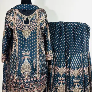 Midnight Navy blue sharara