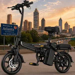 14" Mini E-Bike|500W(Peak 750W) Pure AluminumFrame|22Mph Top Speed |Up to 40 Miles Range Perfectfor Campus Commutes, Grocery Runs, or Leisure Rides NoMore Sweating - Electric Assist for Smooth Hills & LongDistances!