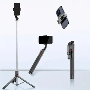 Universal Phone Travel Tripod Stand, Multi-Functional Live Streaming Selfie Stick, Adjustable Height, Compatible with All Smartphones