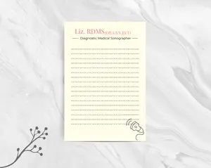 Personalized Sonographer Notepad