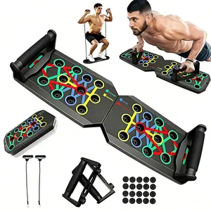 5 in 1 Push up Board Muscle Strength Training Equipment Home Fitness Gym System Portable Full Body Workout for Men Women All Body Types