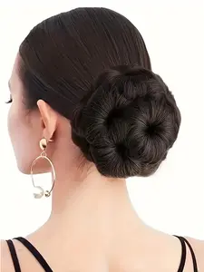 Women's Fake Hair Bun Extensions, Natural, Easy-To-Use Clip-In Design, Perfect for Everyday Styling & Special Occasions, Synthetic Clip Hairpiece