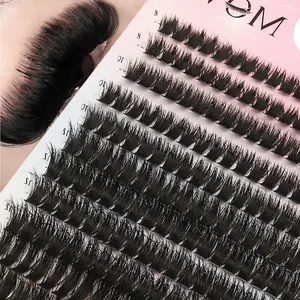240pcs Dense Curled Eyelashes, Soft Fluffy Russian Volume Lashes, Perfect for Beginners, Daily Use, Dates, Parties, Festivals
