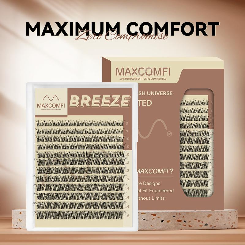 MaxComfi Spider Lashes Breeze | DD Curl Kylie&Kim Lashes Vibe but Better Long-Lasting Waterproof & Super Soft&Thin Band | Venus Velure Waterproof Long-Lasting Natural Daily  Beginner-Friendly DIY Lashes for Flawless Voluminous Look Trendy Must-Have