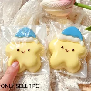 Stress Relieving Squishy Toy, Cute Hat Star Shape, Soft Slow Rebound, Sensory Toy, Perfect Gift for Adults and Teens, Kawaii Squishies