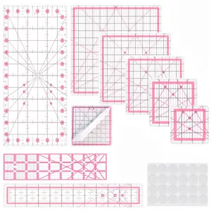 Quilting Rulers,8 Quilting Rulers and Templates(3.5"x3.5",5"x5",8"x8",10"x10",12.5"x12.5",6.5"x12",2"x12",3"x9")