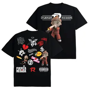 Retro#178 pattern T-shirt, Tatino street fashion, regional Mexican style shirt, Fuerza Regida merchandise, Y2K Mexican men's top, Pepper comfort color series